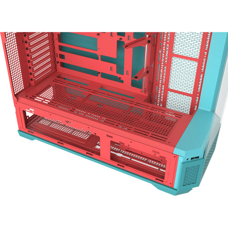 Boîtier grande tour Thermaltake view 600 tg menthe fraise (menthe berry | 2x USB-A | 1x USB-C | verre trempé)