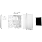 Soyez silencieux! boîtier tour midi pure base 501 lx (blanc | 2x USB-A | 1x USB-C | RGB | verre trempé)