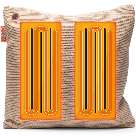 Coussin chauffant sans fil Cosy una tricoté 45 x 45 cm