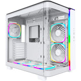 Boîtier tour midi Montech king 95 pro (blanc | 2x USB-A | 1x USB-C | RVB | verre trempé)