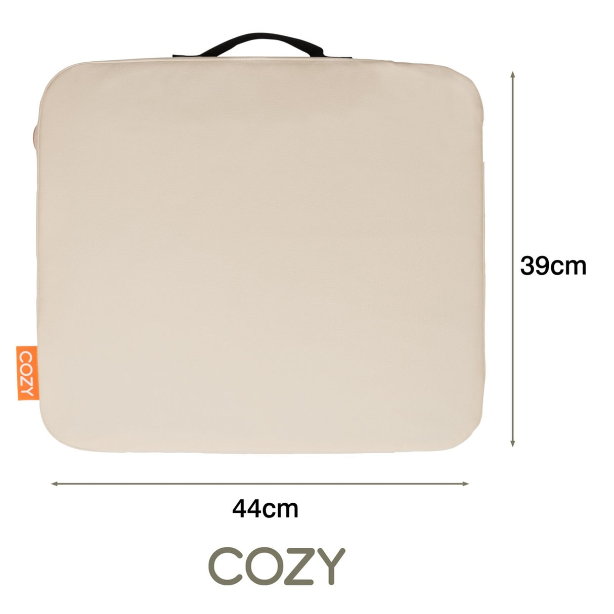 Cosy Jordan – coussin de siège chauffant sans fil à infrarouge pour l'extérieur, coussin chauffant (beige clair, batterie externe 10000 mah)