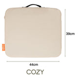 Cosy Jordan – coussin de siège chauffant sans fil à infrarouge pour l'extérieur, coussin chauffant (beige clair, batterie externe 10000 mah)