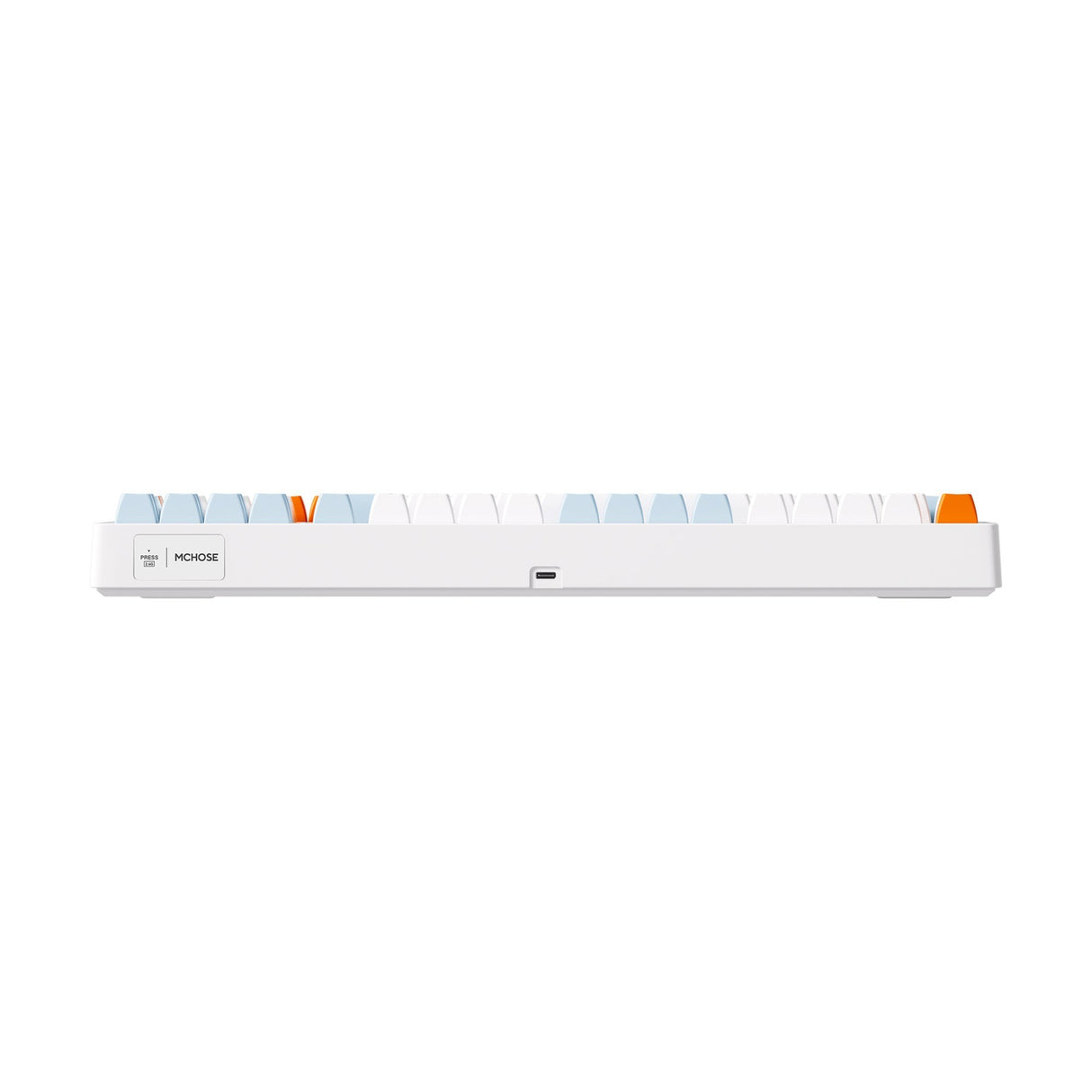 Mchose G98 Pro Orange Blue Snow Tiger Clavier de jeu mécanique RVB personnalisé tri-mode sans fil (bleu, disposition américaine (Qwerty), TTC Snow Tiger, RVB, échange à chaud, PBT double prise, sans fil | Bluetooth | USB-C)