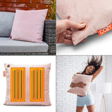 Coussin chauffant sans fil Cozy una Velvet 45 x 45 cm (rose clair, power bank 5000 mah)