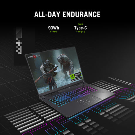 Asus rog strix g16 g614pw-rv006w 16 gaming laptop (grijs | r9 8940hx | rtx 5080 | 16 gb | 1 tb ssd)