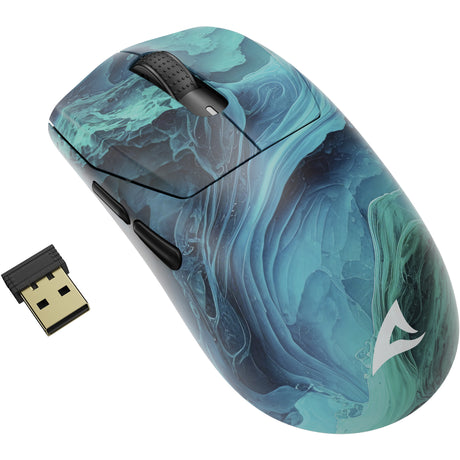 Souris de jeu Sharkoon sgm25w (bleu turquoise, 12 000 dpi, LED RVB)