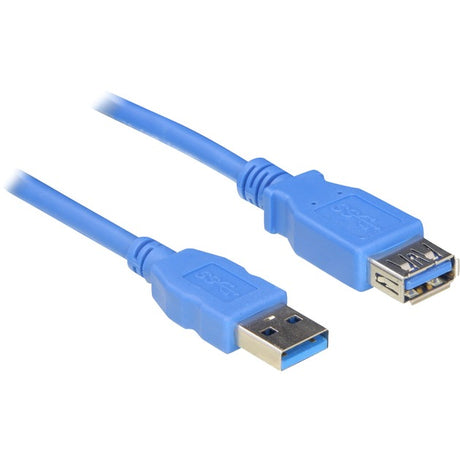 Delock Câble d'extension USB 3.0a mâle vers USB 3.0a femelle (bleu, 5 mètres)