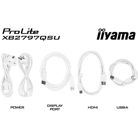 Iiyama prolite xb2797qsu-w1 27 monitor (wit (mat), hdmi, displayport, usb, audio)