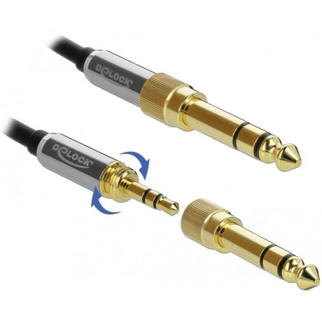 Delock câble d'extension jack stéréo 3,5 mm 3 broches mâle > femelle (noir, 1 mètre)