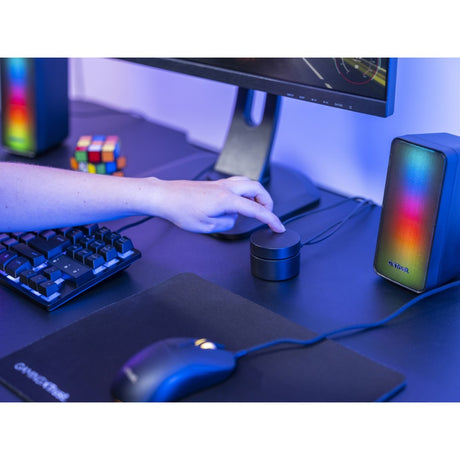 Trust GXT 611 Wezz Illuminated 2.0 RGB Speaker Set Enceinte PC (noir, LED RVB)