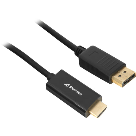 Sharkoon displayport 1.2 > adaptateur hdmi (noir, 1 mètre, 4k)