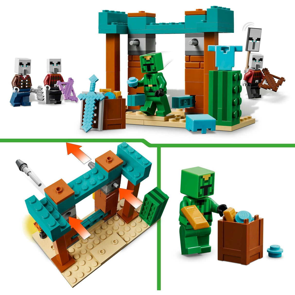 Lego minecraft 21267 les villageois dans le désert