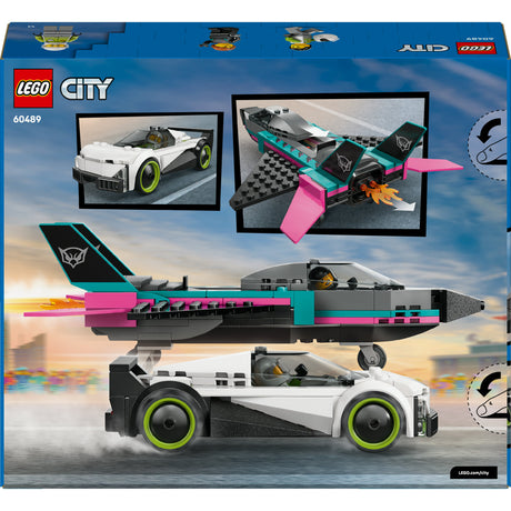 Lego City Great Vehicles 60489 Avion à réaction contre voiture de sport