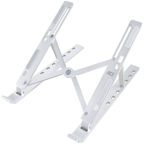 Support pour ordinateur portable Act Connectivity en aluminium, pliable (aluminium, réglable en hauteur sur 7 positions)
