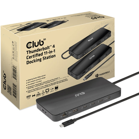 Station d'accueil 11-en-1 certifiée Club 3D Thunderbolt 4 (noir)