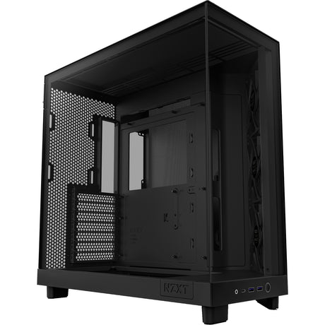 Boîtier tour midi Nzxt h6 flow (noir | 2x USB-A | 1x USB-C | verre trempé)