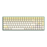 Clavier de jeu mécanique RVB Iqunix f97 floral date (vert, disposition américaine (qwerty), iquunix petit prince, 96 %, LED RVB, remplaçable à chaud, pbt, 2,4 GHz | Bluetooth 5.1 | USB-C)