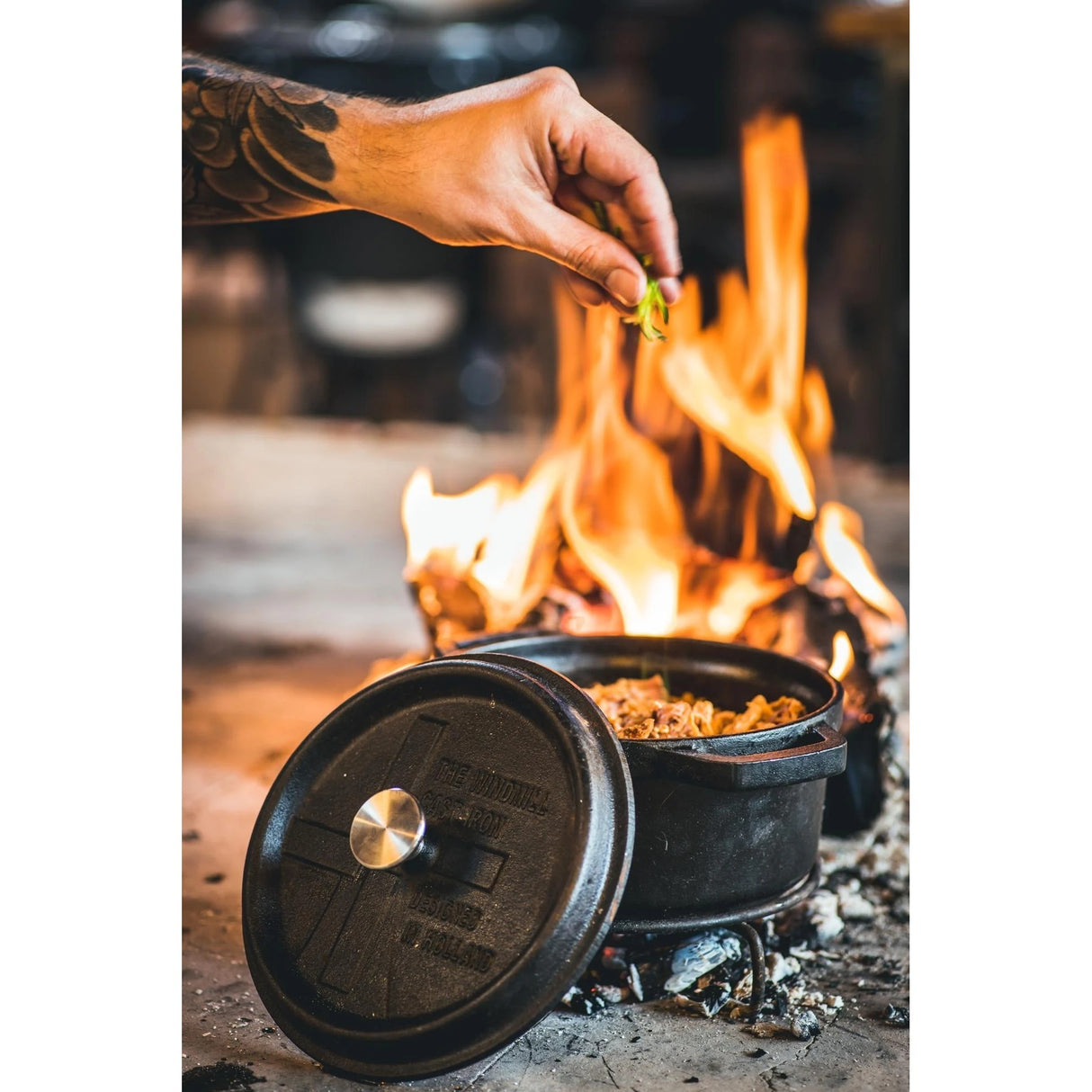 Le moulin à vent barbecue poêle l poêle (noir, ø 23 cm | 3,6 litres)