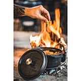 Le moulin à vent barbecue poêle l poêle (noir, ø 23 cm | 3,6 litres)