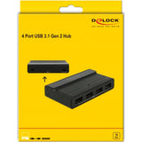 Delock hub externe USB 3.2 gen 2 4 ports Hub USB 10 Gbit/s (noir)
