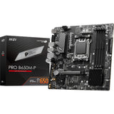 Carte mère MSI Pro B650M-P Socket AM5 (noir, RAID, 2,5 Go-LAN, son, µATX)