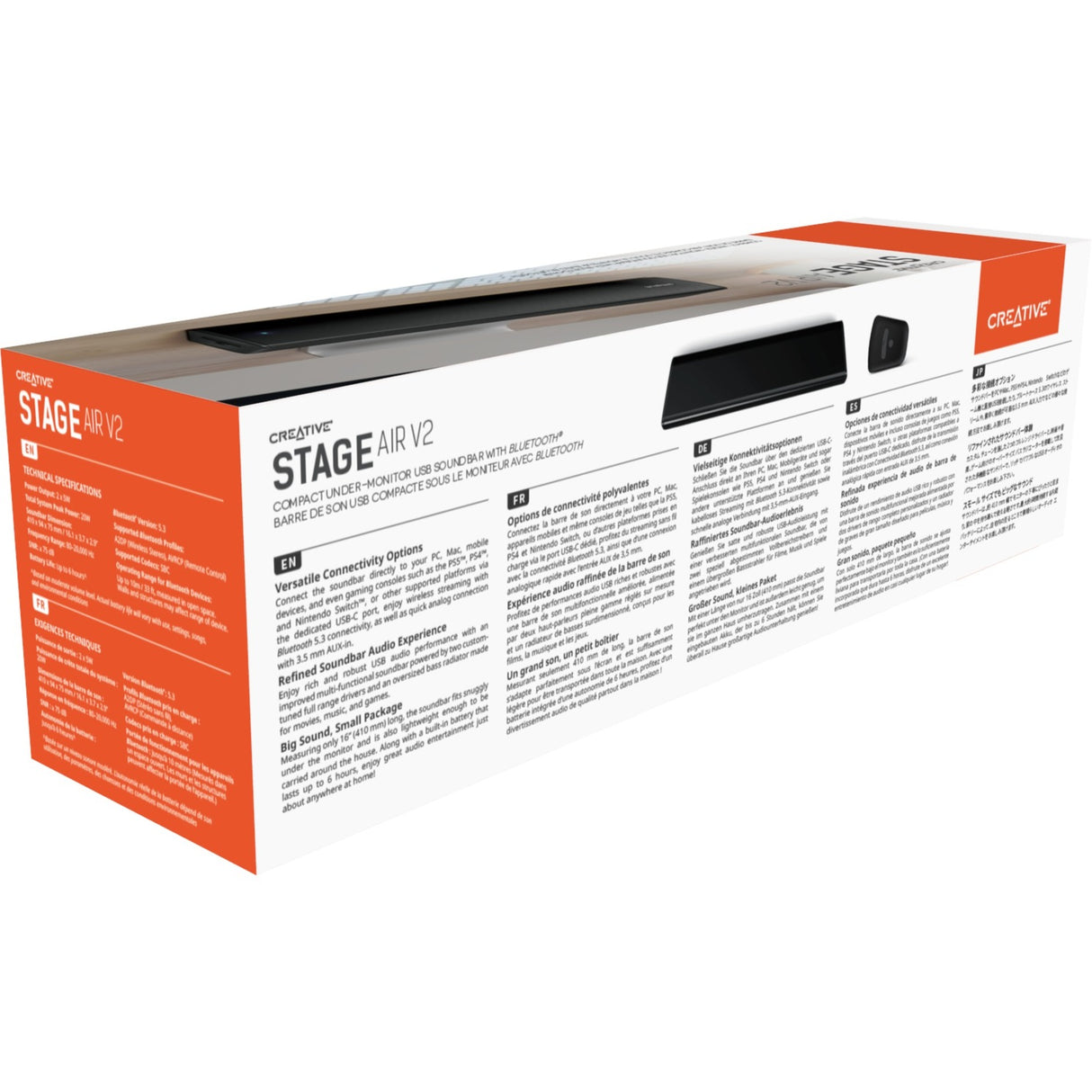 Barre de son Creative Stage Air V2 (noir, Bluetooth)