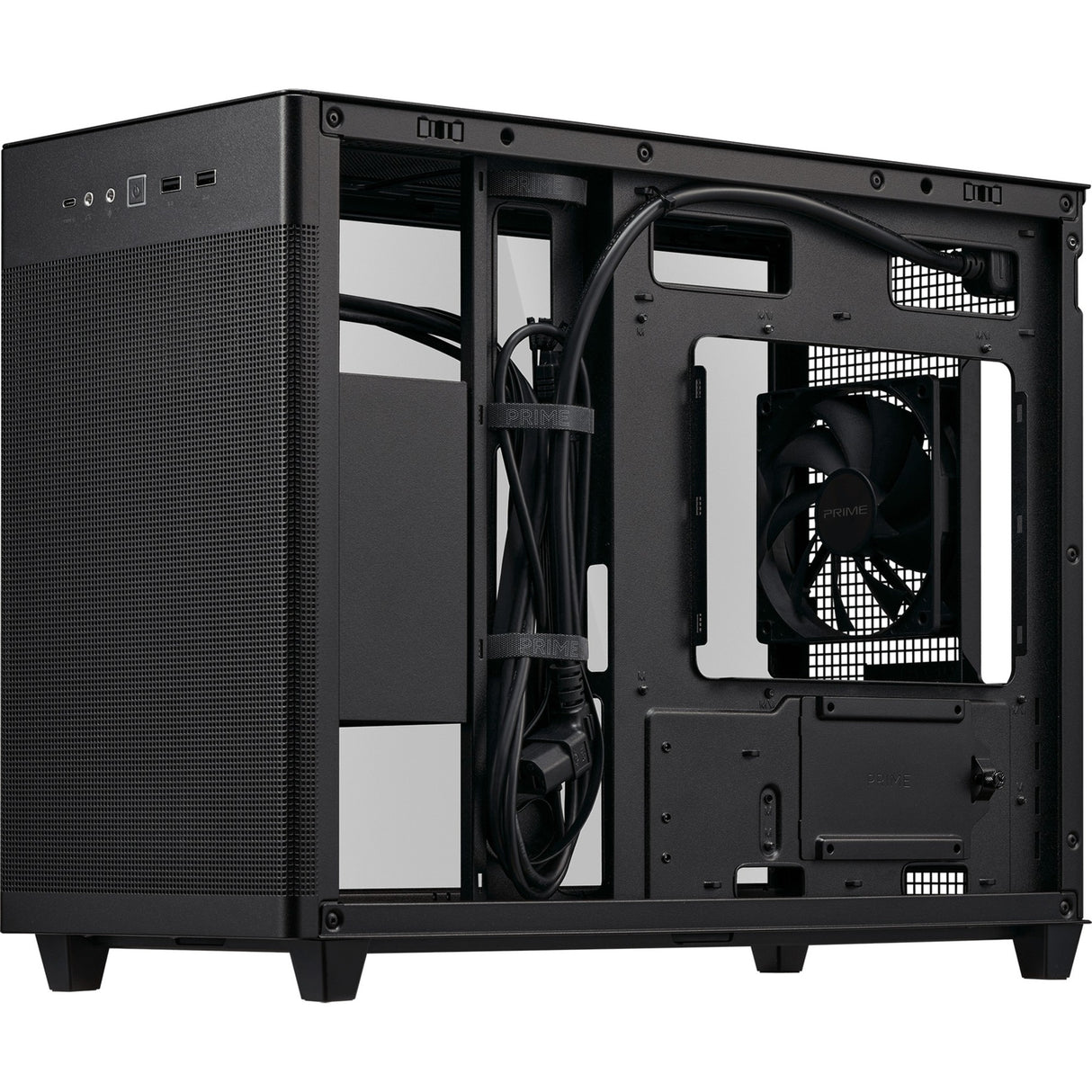 Boîtier mini tour Asus prime ap201 (noir | 2x USB-A | 1x USB-C)