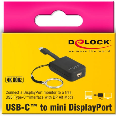 Delock Porte-clés adaptateur USB-C > mini display port (noir, 4k 60hz)