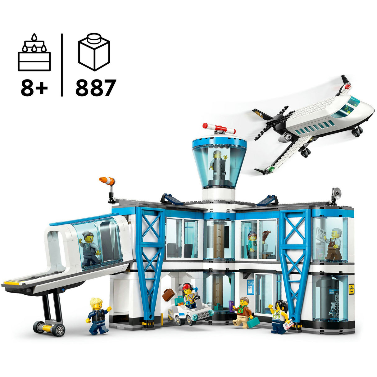 Lego city - aéroport avec jouets de construction d'avion (60502)