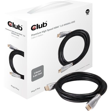 Câble UHD premium Club 3D HDMI 2.0 (3 mètres)