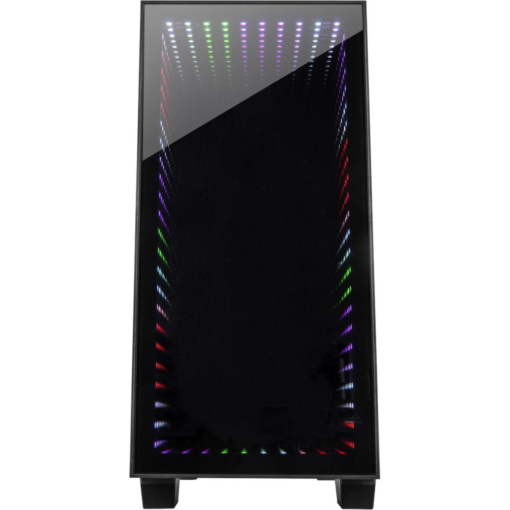 Boîtier tour midi micro Inter-tech x-608 infinity (noir | 1x USB-A | 1x USB-C | RVB | fenêtre)