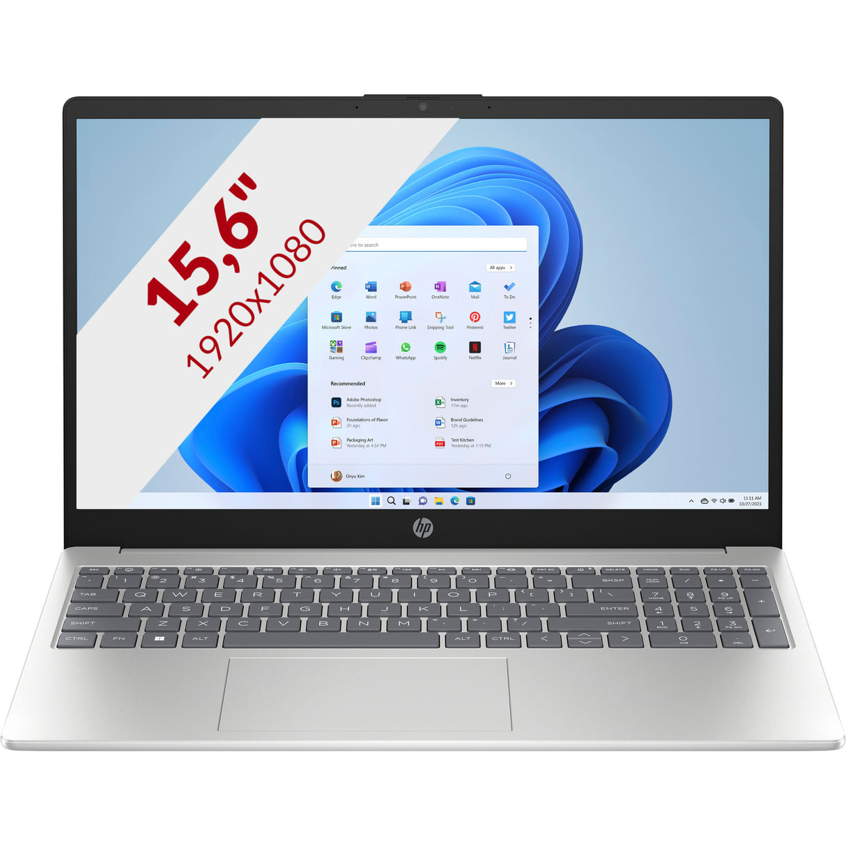 Ordinateur portable Hp 15-fc0076nd (bn6m8ea) 15.6 (argent | ryzen 7 7730u | graphiques radeon | 16 go | SSD 512 go)