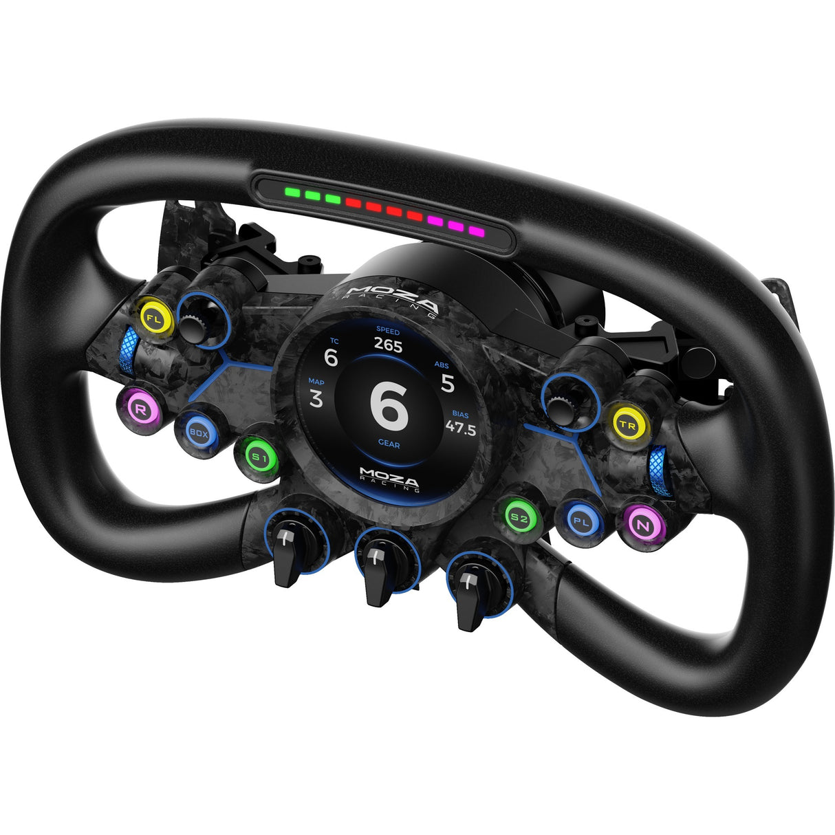 Module complémentaire de guidon Moza vision gs (carbone noir)