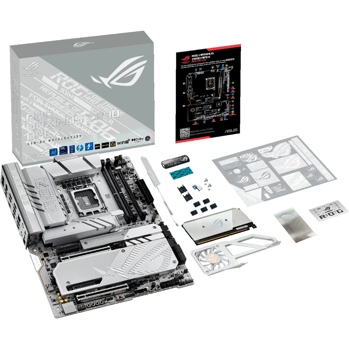 Carte mère Asus Rrog Maximus Z890 Apex Socket 1851 (RAID, 5 Go-LAN, Wi-Fi 7, BT, Son, ATX)