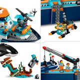 Lego city - jouet de construction d'un navire de recherche polaire (60368)
