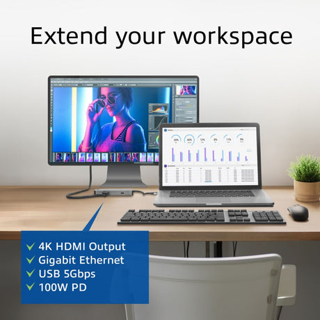Act Connectivité USB-C 4K Station d'accueil pour 1 moniteur HDMI, Ethe