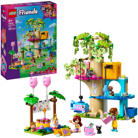LEGO Friends 42666 Fête d'anniversaire de chat et cabane dans les arbres