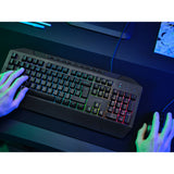 Clavier de jeu Trust GXT 836 EVOCX RGB (noir, disposition américaine (QWERTY), membrane, 100%, RVB)