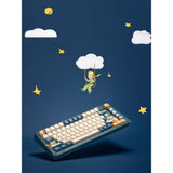 Clavier mécanique sans fil Iqunix zx75 sky meet (bleu, disposition américaine (qwerty), iquunix petit prince, 75 %, LED RVB, remplaçable à chaud, pbt double prise, 2,4 GHz | Bluetooth 5.1 | USB-C)