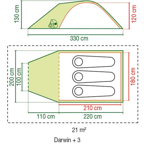 Coleman Darwin 3+ tente