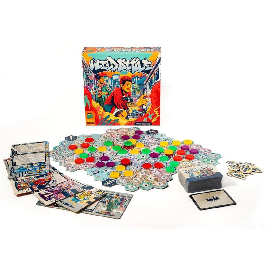 Jeu de société wildstyle du réseau de joueurs européens (anglais, 2 à 5 joueurs, 40 minutes, à partir de 14 ans)