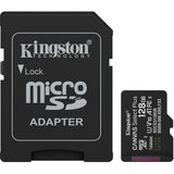 Carte mémoire MicroSDXC Kingston Canvas Select Plus 128 Go (noir, UHS-I U1, classe 10, V10, avec adaptateur SD)