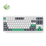 Mchose gx87 lite : clavier mécanique personnalisé en aluminium matcha latte v2 blanc nano spray (blanc, huano matcha latte v2, RVB, échange à chaud, pbt double-shot, sans fil | Bluetooth | USB-C)
