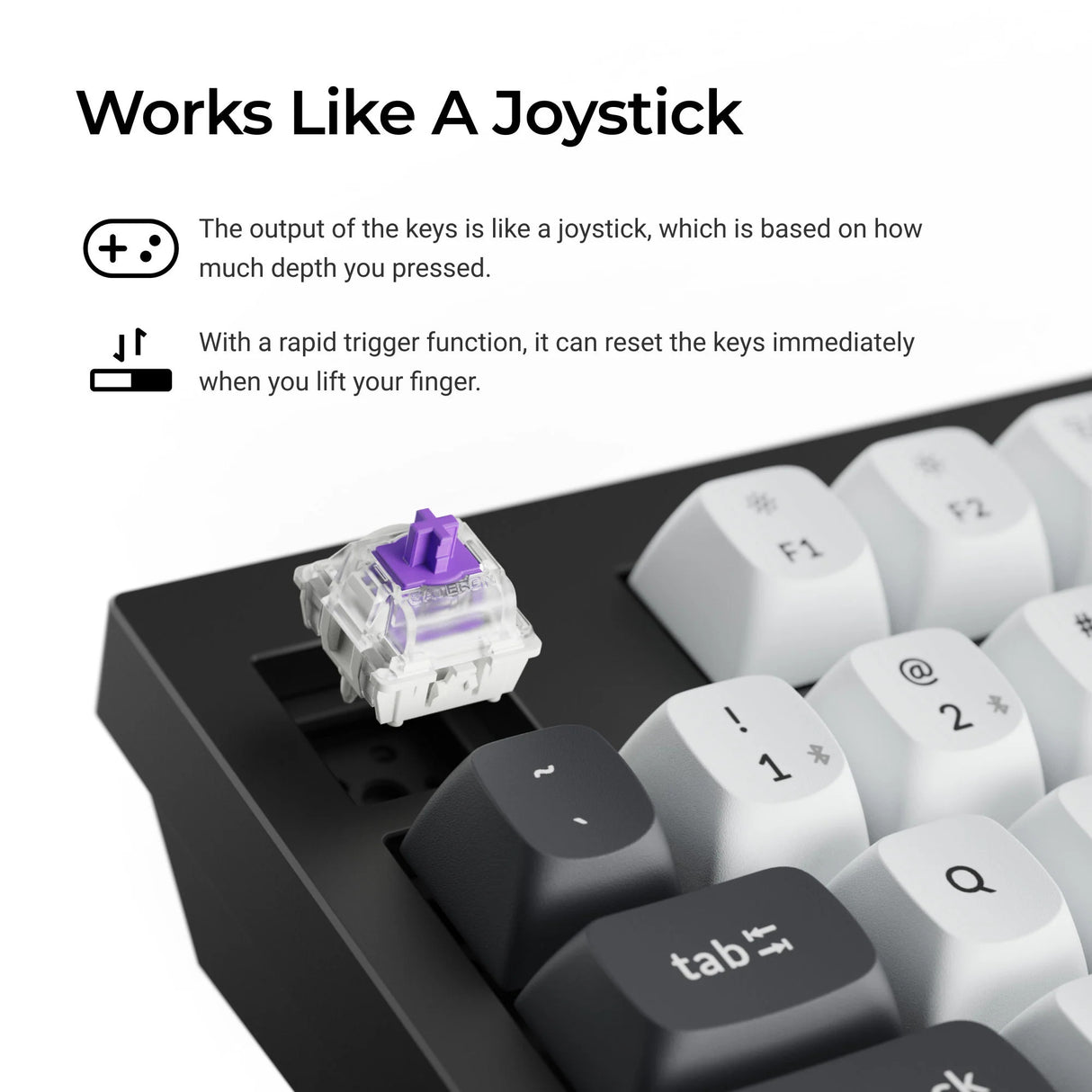 Clavier personnalisé sans fil Keychron q5 he qmk (noir, disposition américaine (qwerty), nébuleuse magnétique à double rail gateron, 96 %, LED RVB, pbt double-shot osa, échange à chaud, bouton, 2,4 GHz | Bluetooth 5.1 | USB-C)