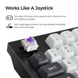 Clavier personnalisé sans fil Keychron q5 he qmk (noir, disposition américaine (qwerty), nébuleuse magnétique à double rail gateron, 96 %, LED RVB, pbt double-shot osa, échange à chaud, bouton, 2,4 GHz | Bluetooth 5.1 | USB-C)
