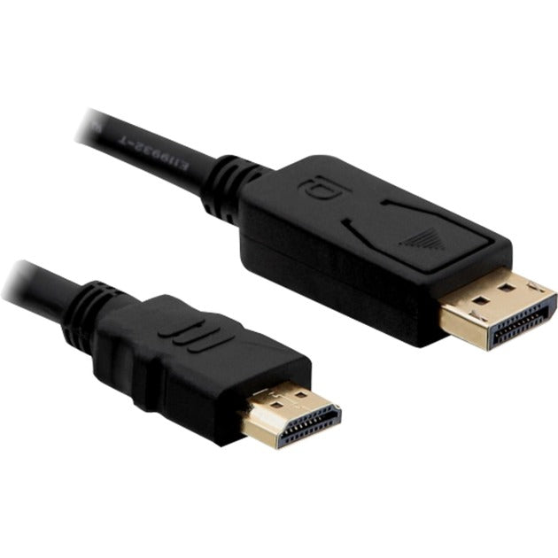 Delock displayport > adaptateur HDMI haute vitesse (noir, 3 mètres, passif, 4k, plaqué or)