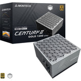 Alimentation modulaire Montech Century II de 1 200 watts (argent, 1x 12v-2x6, 6x PCIe)