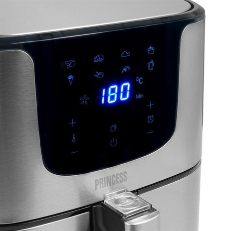 Friteuse à air chaud Princess 182060 digital aerofryer deluxe xxl (acier inoxydable noir, 5,5 litres)
