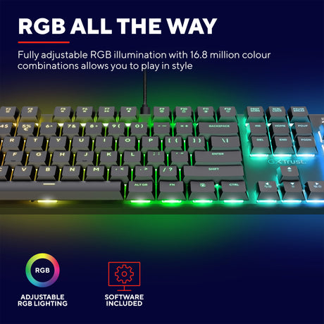 Trust GXT 866 Torix Clavier de jeu mécanique de haute qualité
