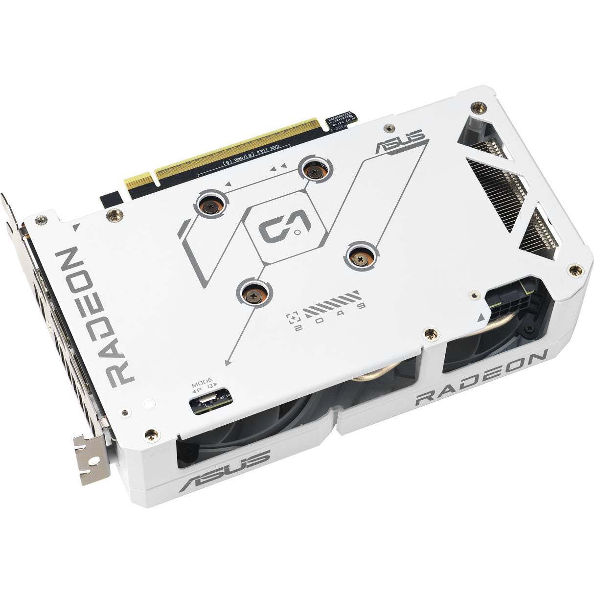 Carte graphique Asus Radeon RX 9060 XT Dual White Edition 16 Go (blanc, RDNA4, GDDR6, 2x Display Port, 1x HDMI 2.1)